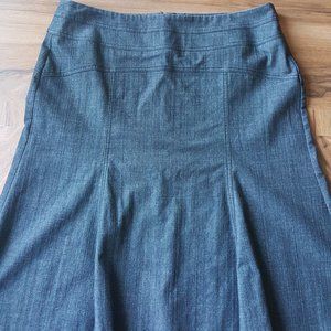 DressBarn denim chrome grey gray jean skirt Sz 14